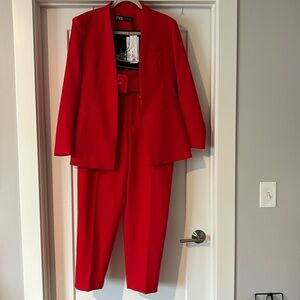 New Zara Red Suit XL
